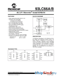 Datasheet 93LC66A manufacturer Microchip